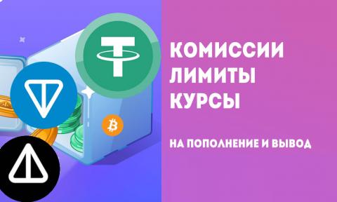 Комиссии, лимиты и курс обмена в Кошельке Telegram